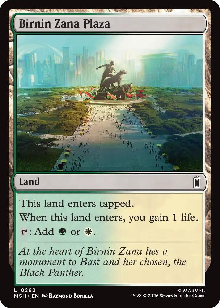 Image for Birnin Zana Plaza (262) (Foil) (Marvel Super Heroes) (MSH) - Magic: The Gathering