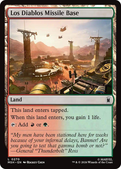 Image for Los Diablos Missile Base (270) (Foil) (Marvel Super Heroes) (MSH) - Magic: The Gathering