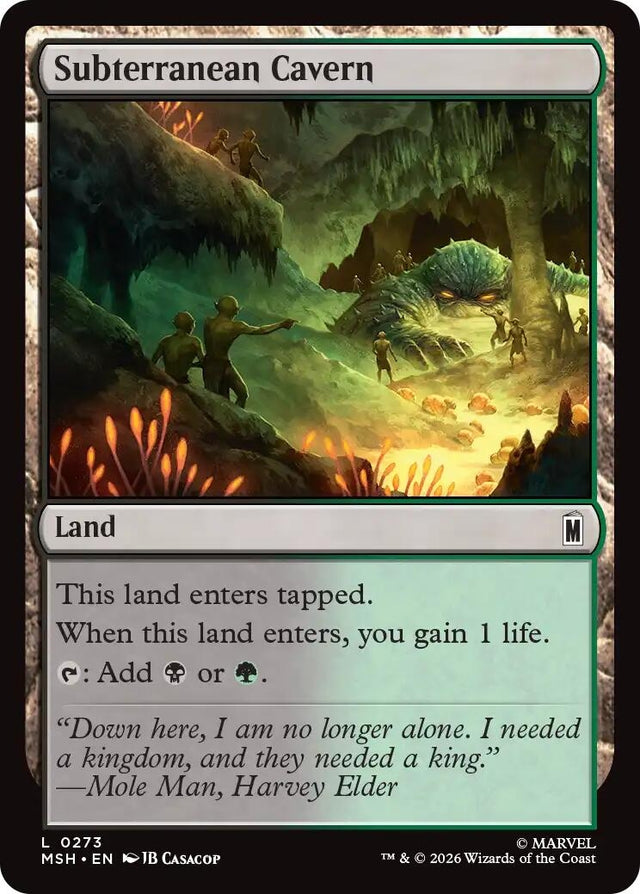 Image for Subterranean Cavern (273) (Marvel Super Heroes) (MSH) - Magic: The Gathering