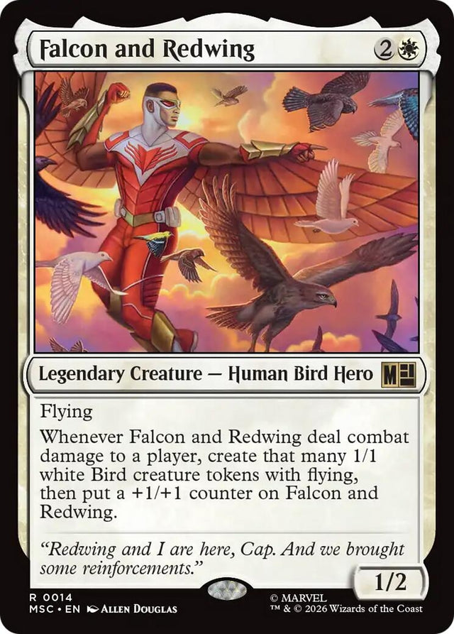 Image for Falcon and Redwing (14) (Commander: Marvel Super Heroes) (MSC) - Magic: The Gathering
