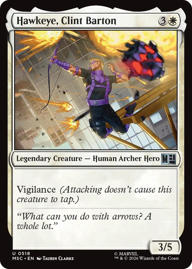 Image for Hawkeye, Clint Barton (0518) (518) (Commander: Marvel Super Heroes) (MSC) - Magic: The Gathering