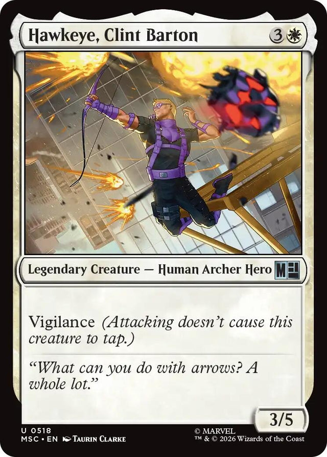 Image for Hawkeye, Clint Barton (0518) (518) (Foil) (Commander: Marvel Super Heroes) (MSC) - Magic: The Gathering