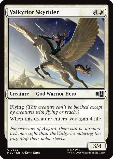 Image for Valkyrior Skyrider (525) (Commander: Marvel Super Heroes) (MSC) - Magic: The Gathering