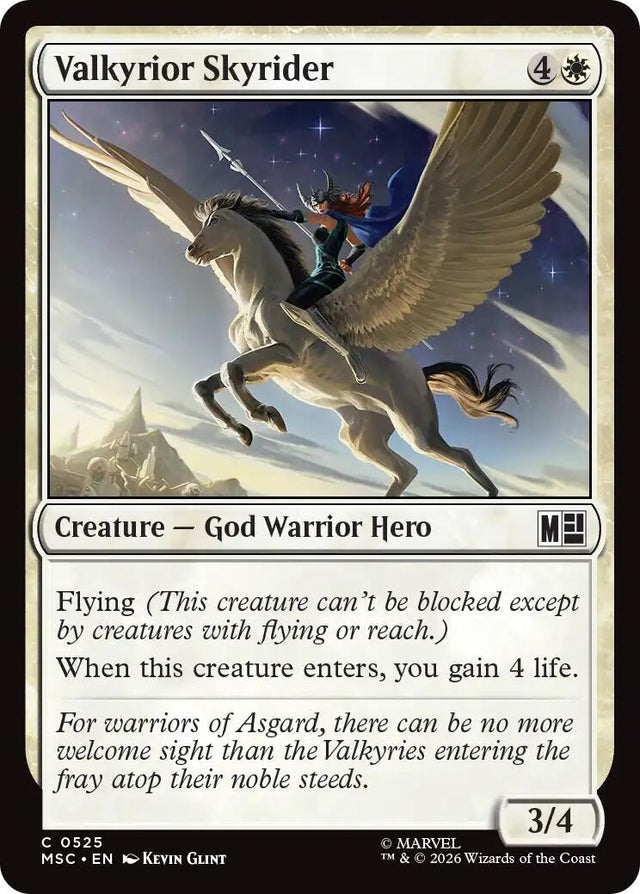 Image for Valkyrior Skyrider (525) (Commander: Marvel Super Heroes) (MSC) - Magic: The Gathering