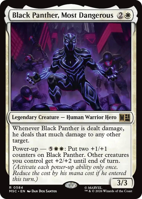 Image for Black Panther, Most Dangerous (584) (Foil) (Commander: Marvel Super Heroes) (MSC) - Magic: The Gathering