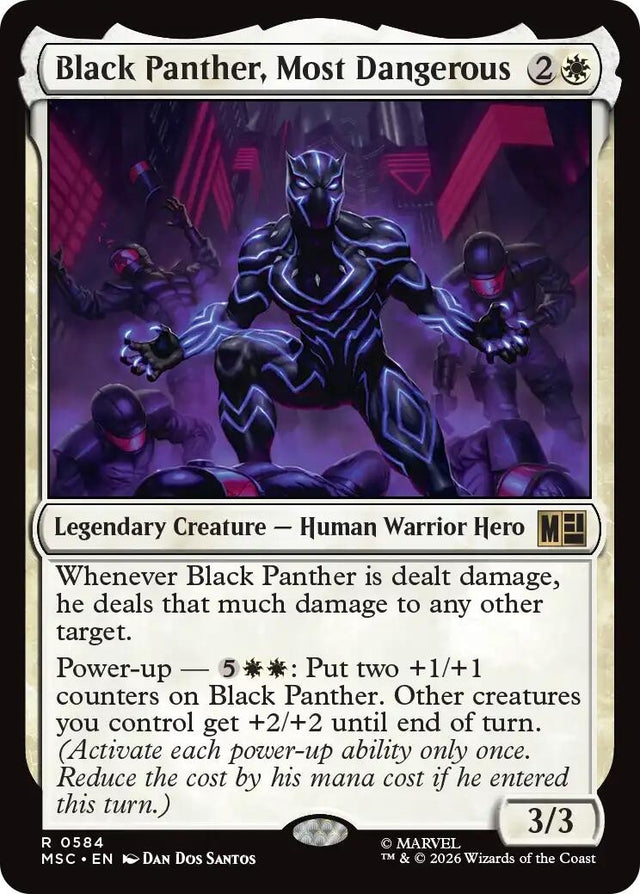 Image for Black Panther, Most Dangerous (584) (Foil) (Commander: Marvel Super Heroes) (MSC) - Magic: The Gathering