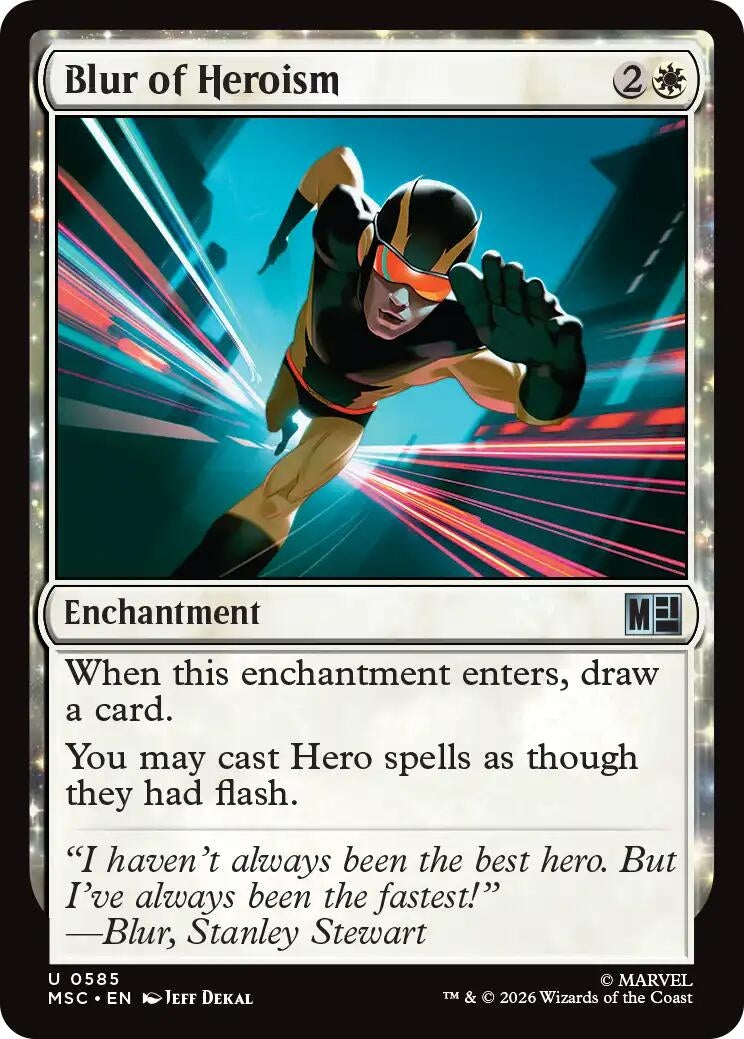 Image for Blur of Heroism (585) (Foil) (Commander: Marvel Super Heroes) (MSC) - Magic: The Gathering