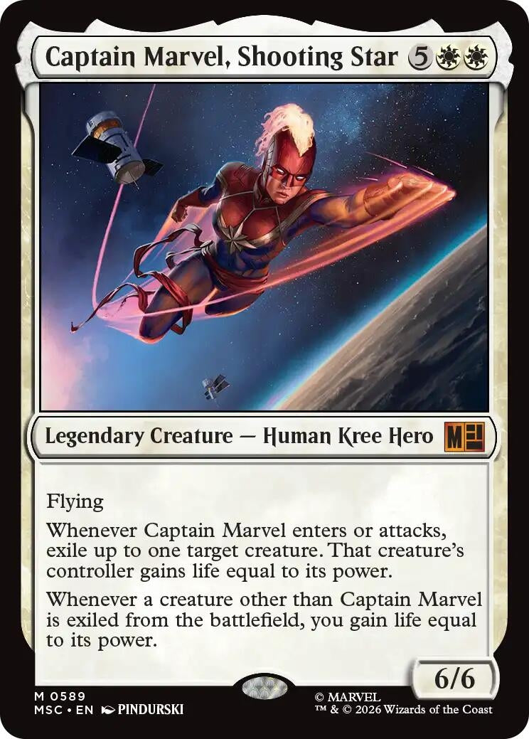 Image for Captain Marvel, Shooting Star (589) (Commander: Marvel Super Heroes) (MSC) - Magic: The Gathering