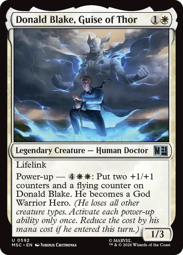 Image for Donald Blake, Guise of Thor (592) (Commander: Marvel Super Heroes) (MSC) - Magic: The Gathering
