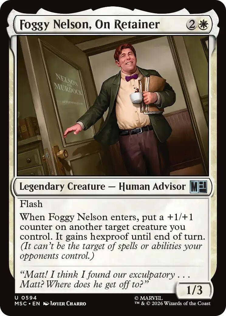 Image for Foggy Nelson, On Retainer (594) (Foil) (Commander: Marvel Super Heroes) (MSC) - Magic: The Gathering