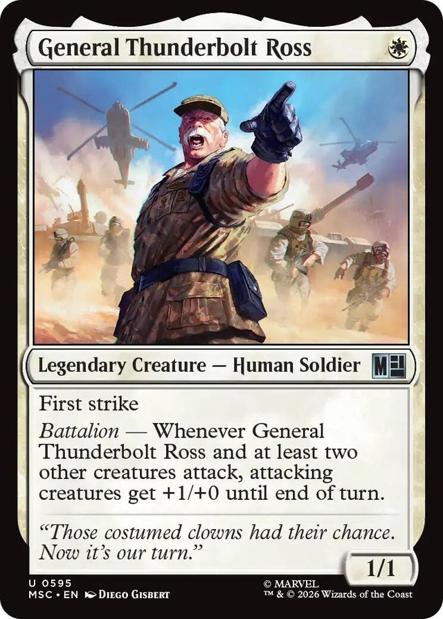 Image for General Thunderbolt Ross (595) (Foil) (Commander: Marvel Super Heroes) (MSC) - Magic: The Gathering