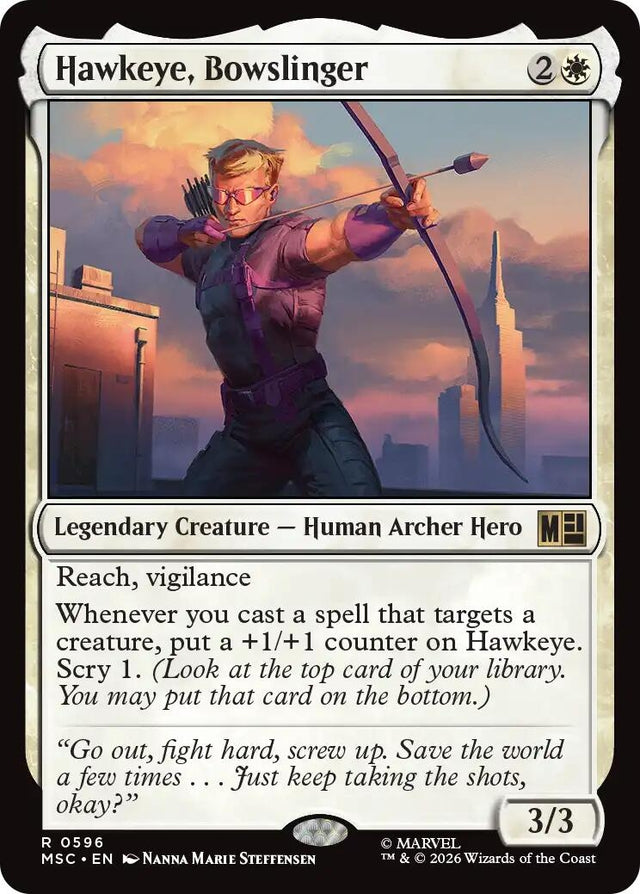 Image for Hawkeye, Bowslinger (596) (Foil) (Commander: Marvel Super Heroes) (MSC) - Magic: The Gathering