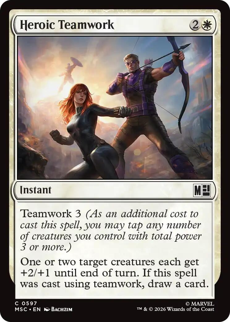 Image for Heroic Teamwork (597) (Commander: Marvel Super Heroes) (MSC) - Magic: The Gathering