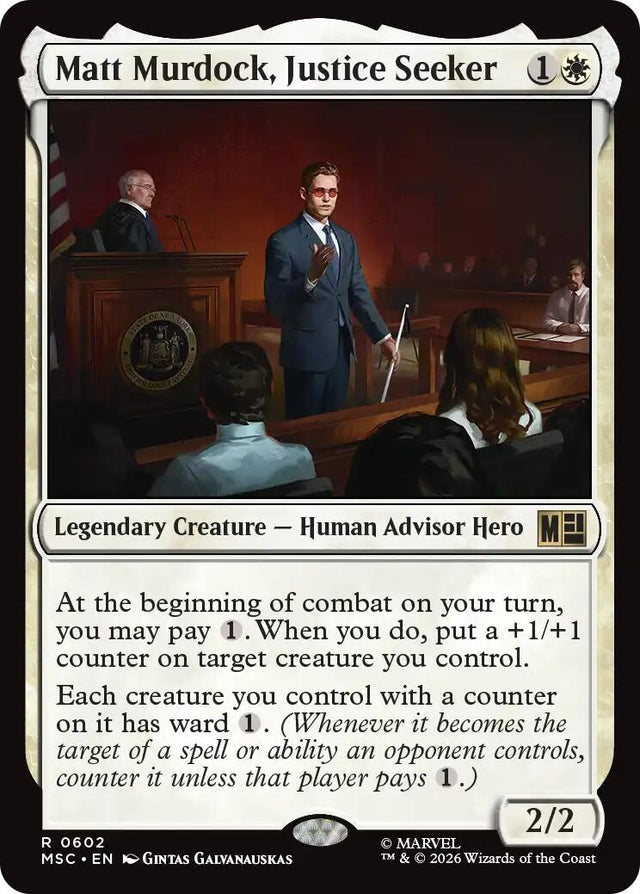Image for Matt Murdock, Justice Seeker (602) (Foil) (Commander: Marvel Super Heroes) (MSC) - Magic: The Gathering