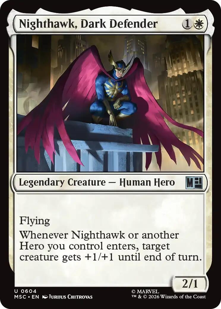 Image for Nighthawk, Dark Defender (604) (Commander: Marvel Super Heroes) (MSC) - Magic: The Gathering