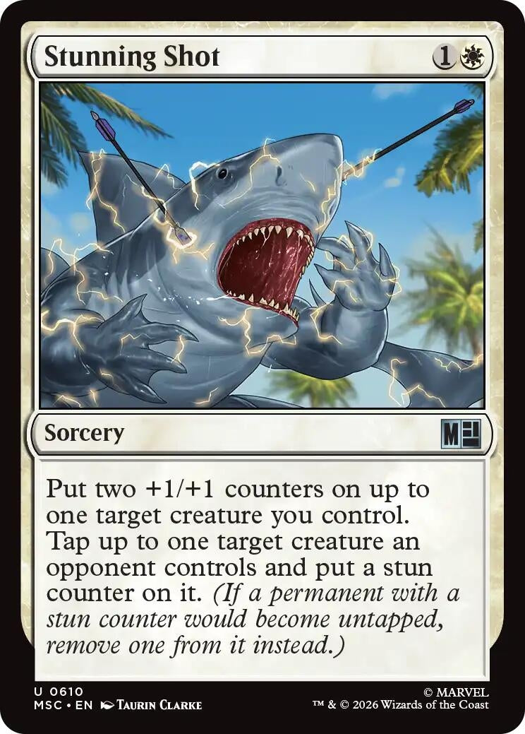 Image for Stunning Shot (610) (Foil) (Commander: Marvel Super Heroes) (MSC) - Magic: The Gathering
