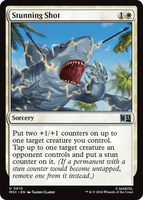 Image for Stunning Shot (610) (Foil) (Commander: Marvel Super Heroes) (MSC) - Magic: The Gathering