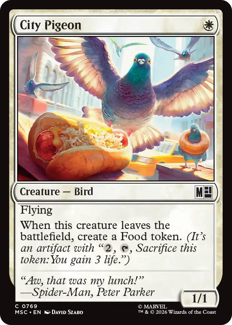 Image for City Pigeon (769) (Foil) (Commander: Marvel Super Heroes) (MSC) - Magic: The Gathering