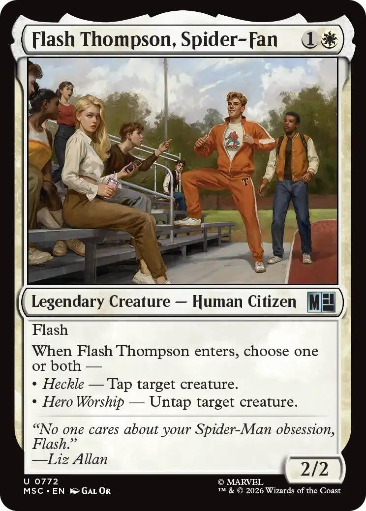 Image for Flash Thompson, Spider-Fan (772) (Commander: Marvel Super Heroes) (MSC) - Magic: The Gathering