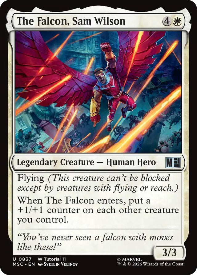 Image for The Falcon, Sam Wilson (0837) (837) (Commander: Marvel Super Heroes) (MSC) - Magic: The Gathering