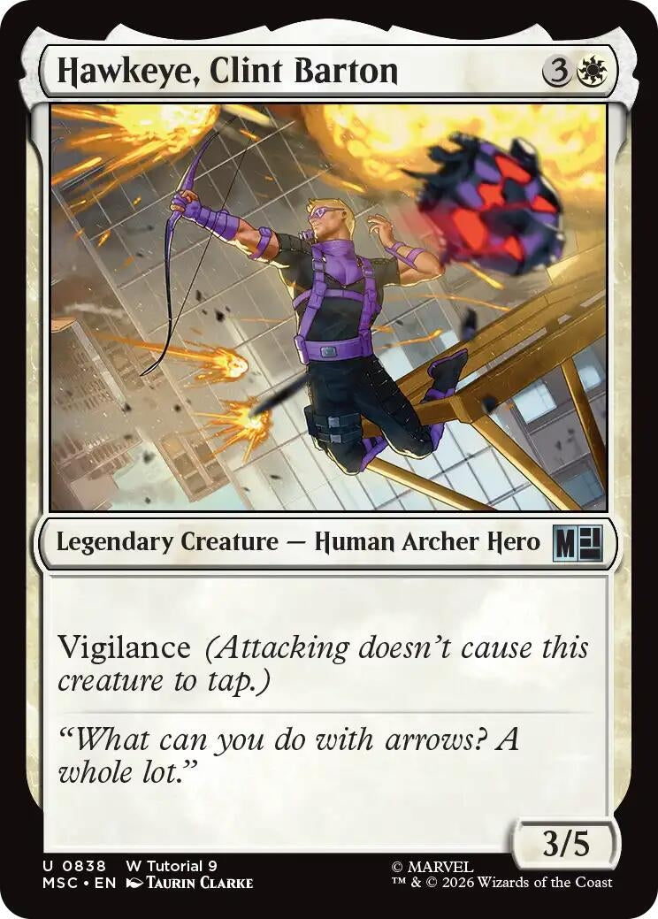 Image for Hawkeye, Clint Barton (0838) (838) (Commander: Marvel Super Heroes) (MSC) - Magic: The Gathering