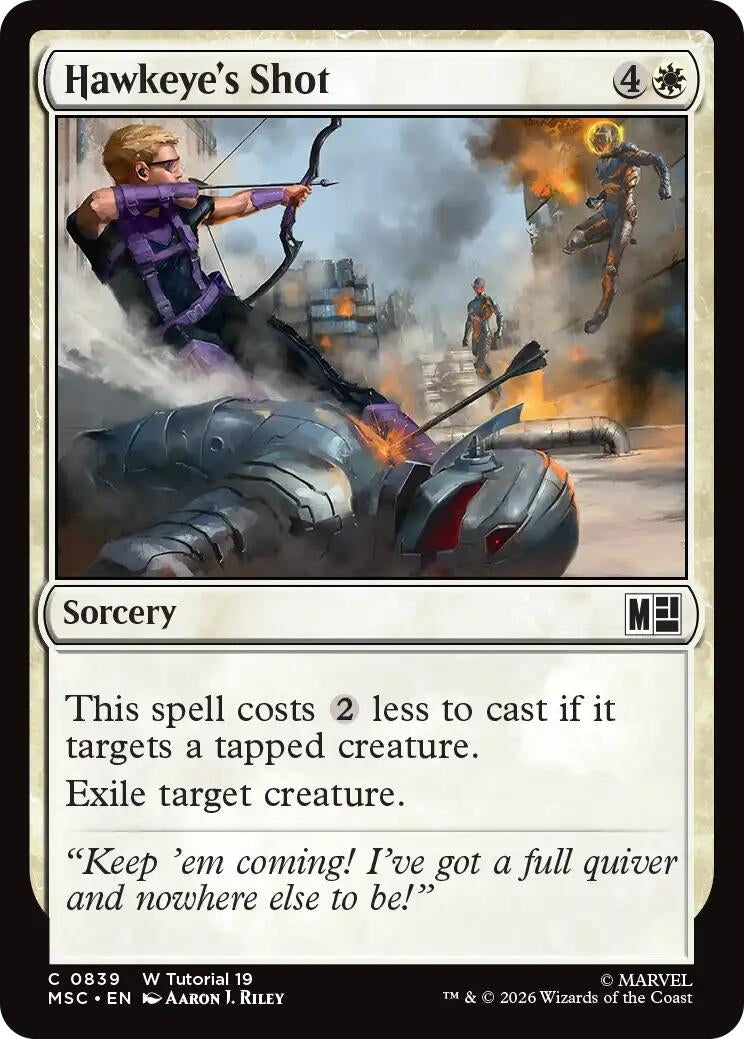 Image for Hawkeye's Shot (0839) (839) (Commander: Marvel Super Heroes) (MSC) - Magic: The Gathering