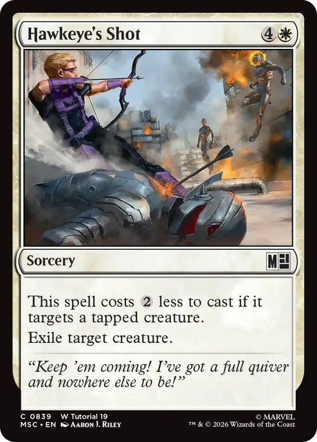 Image for Hawkeye's Shot (0839) (839) (Commander: Marvel Super Heroes) (MSC) - Magic: The Gathering