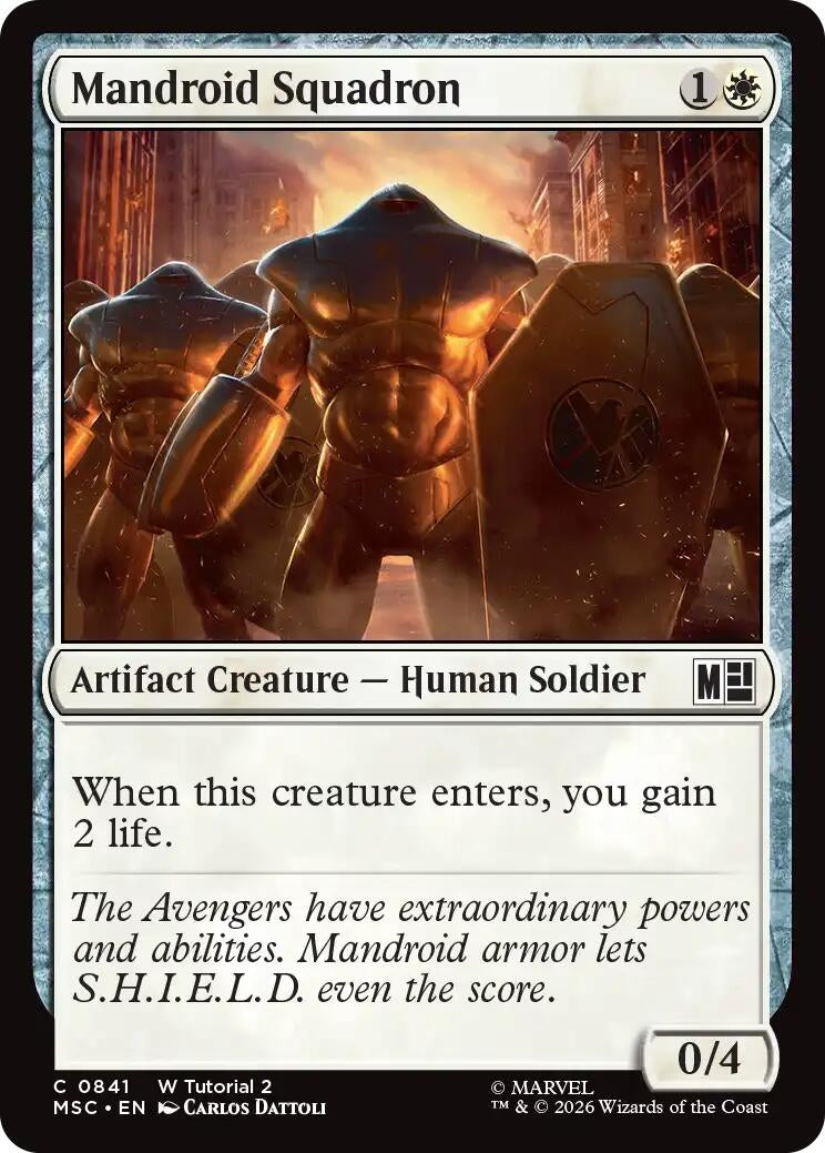 Image for Mandroid Squadron (0841) (841) (Commander: Marvel Super Heroes) (MSC) - Magic: The Gathering