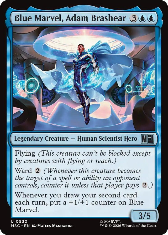 Image for Blue Marvel, Adam Brashear (530) (Foil) (Commander: Marvel Super Heroes) (MSC) - Magic: The Gathering