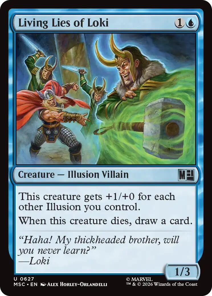 Image for Living Lies of Loki (627) (Foil) (Commander: Marvel Super Heroes) (MSC) - Magic: The Gathering