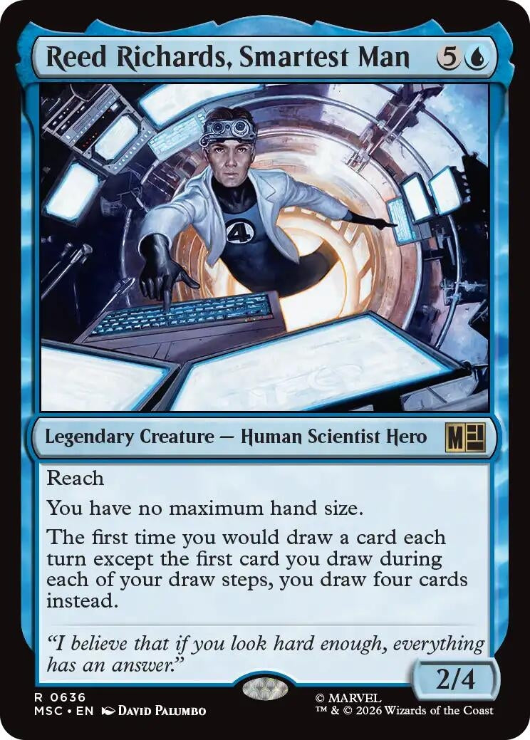 Image for Reed Richards, Smartest Man (636) (Commander: Marvel Super Heroes) (MSC) - Magic: The Gathering