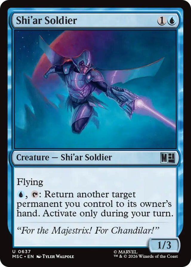 Image for Shi'ar Soldier (637) (Commander: Marvel Super Heroes) (MSC) - Magic: The Gathering