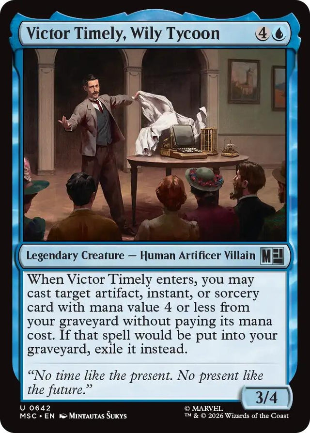 Image for Victor Timely, Wily Tycoon (642) (Commander: Marvel Super Heroes) (MSC) - Magic: The Gathering