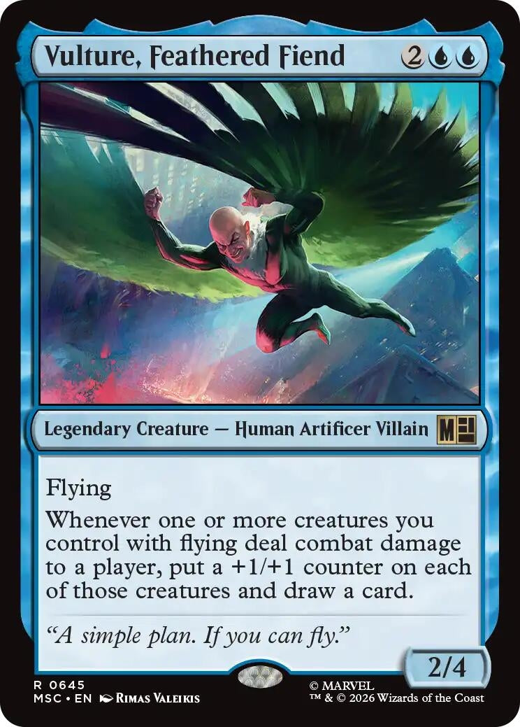 Image for Vulture, Feathered Fiend (645) (Foil) (Commander: Marvel Super Heroes) (MSC) - Magic: The Gathering