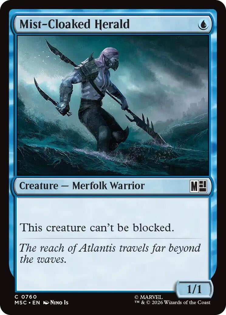 Image for Mist-Cloaked Herald (760) (Commander: Marvel Super Heroes) (MSC) - Magic: The Gathering