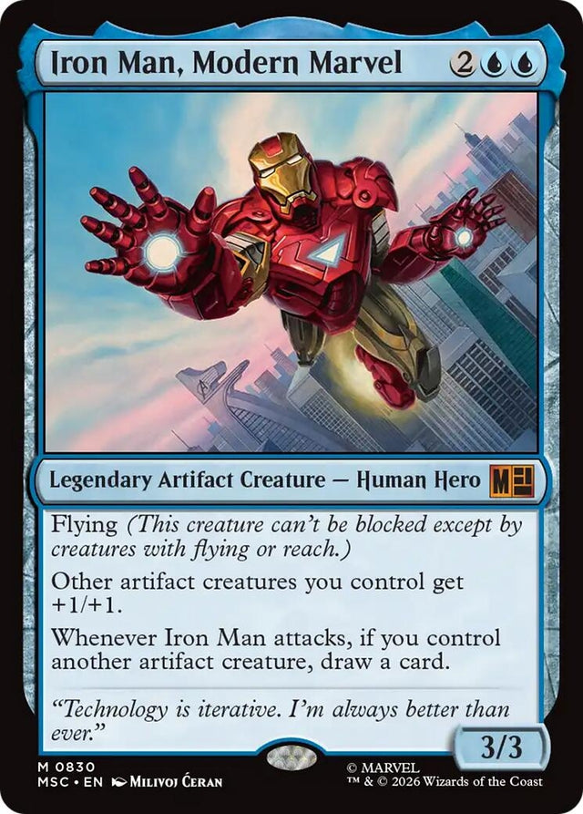 Image for Iron Man, Modern Marvel (830) (Commander: Marvel Super Heroes) (MSC) - Magic: The Gathering