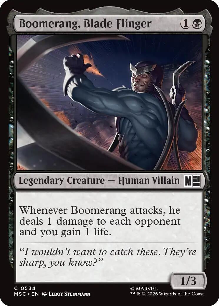 Image for Boomerang, Blade Flinger (534) (Commander: Marvel Super Heroes) (MSC) - Magic: The Gathering