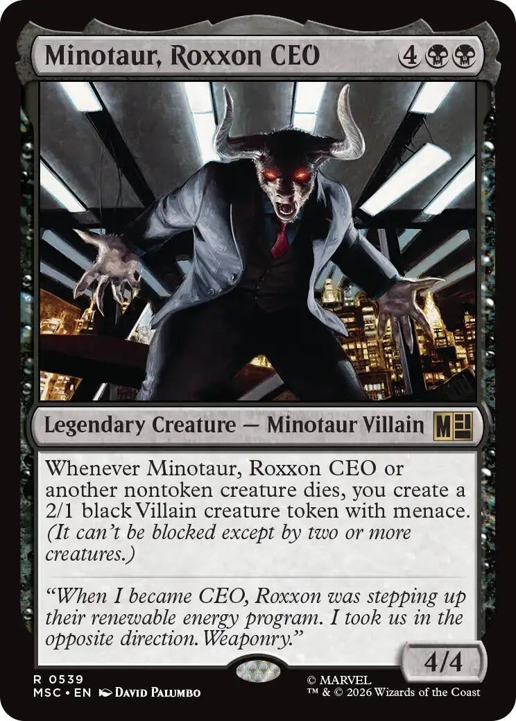 Image for Minotaur, Roxxon CEO (539) (Commander: Marvel Super Heroes) (MSC) - Magic: The Gathering