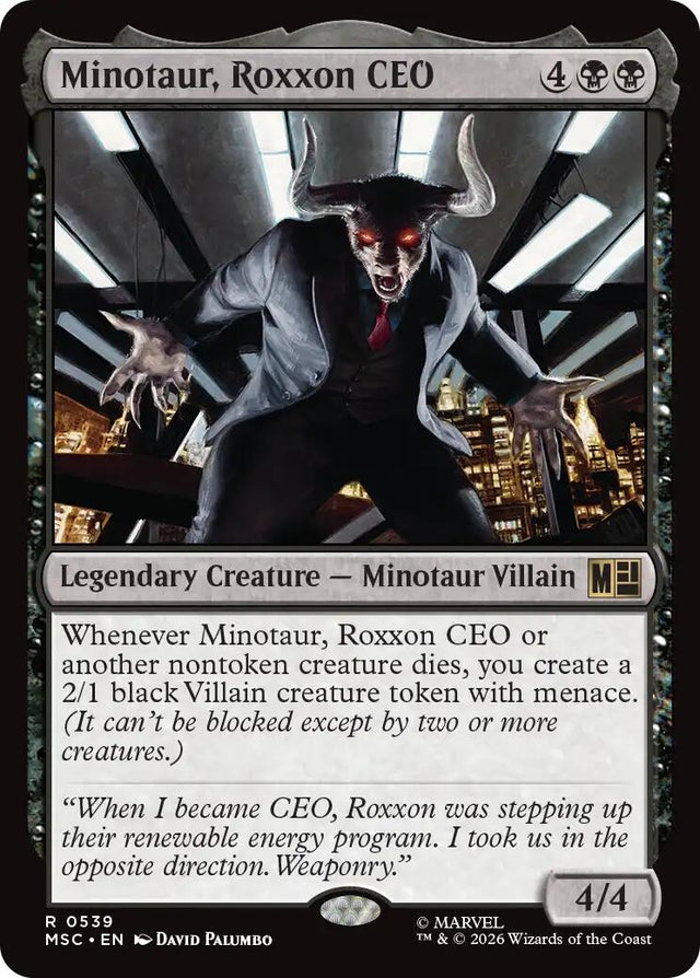 Image for Minotaur, Roxxon CEO (539) (Commander: Marvel Super Heroes) (MSC) - Magic: The Gathering