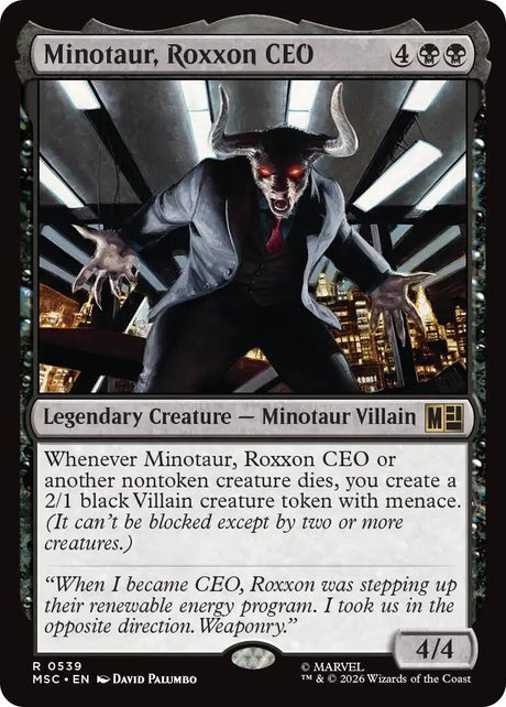 Image for Minotaur, Roxxon CEO (539) (Foil) (Commander: Marvel Super Heroes) (MSC) - Magic: The Gathering