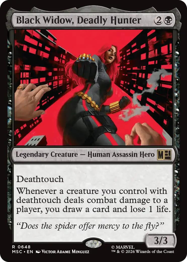 Image for Black Widow, Deadly Hunter (648) (Foil) (Commander: Marvel Super Heroes) (MSC) - Magic: The Gathering