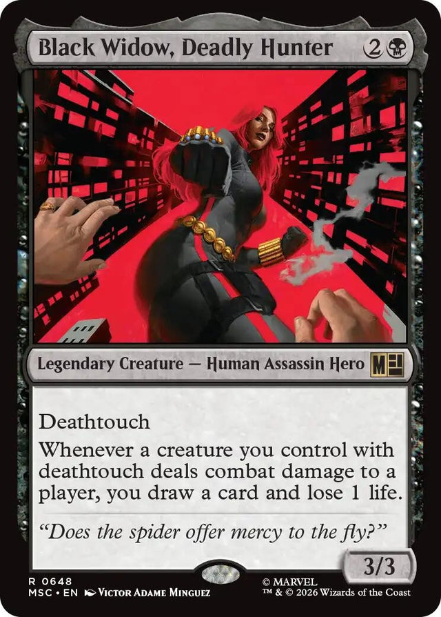 Image for Black Widow, Deadly Hunter (648) (Foil) (Commander: Marvel Super Heroes) (MSC) - Magic: The Gathering