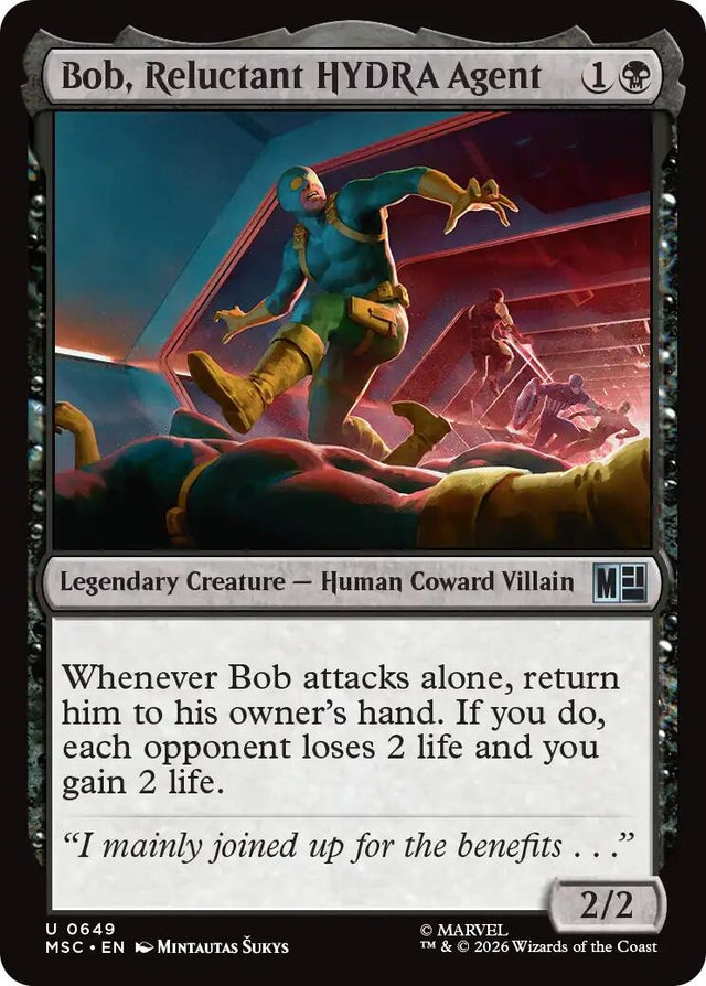 Image for Bob, Reluctant HYDRA Agent (649) (Commander: Marvel Super Heroes) (MSC) - Magic: The Gathering