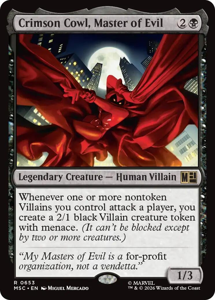 Image for Crimson Cowl, Master of Evil (653) (Commander: Marvel Super Heroes) (MSC) - Magic: The Gathering