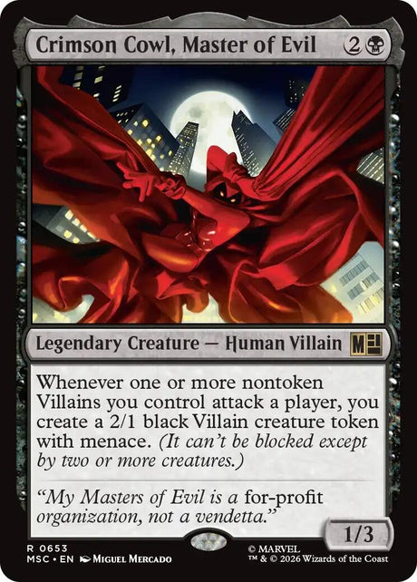 Image for Crimson Cowl, Master of Evil (653) (Commander: Marvel Super Heroes) (MSC) - Magic: The Gathering
