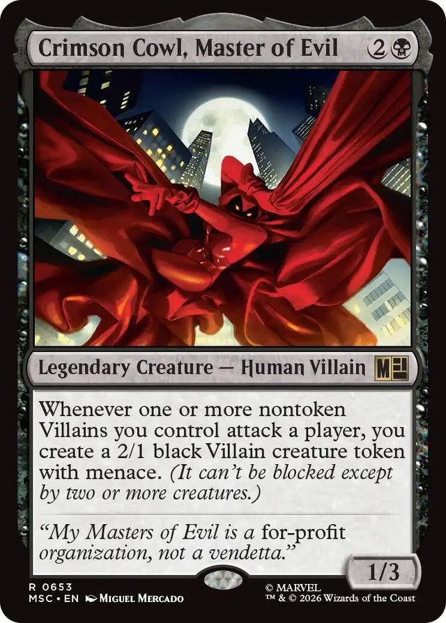Image for Crimson Cowl, Master of Evil (653) (Foil) (Commander: Marvel Super Heroes) (MSC) - Magic: The Gathering
