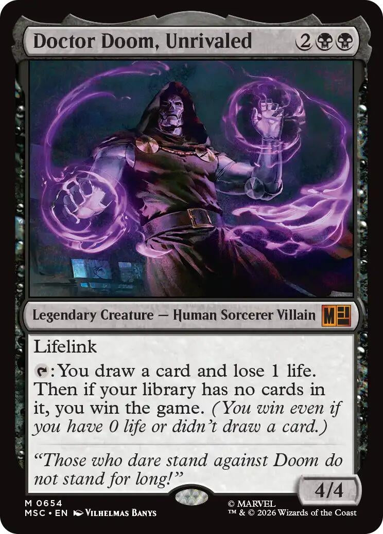 Image for Doctor Doom, Unrivaled (654) (Commander: Marvel Super Heroes) (MSC) - Magic: The Gathering