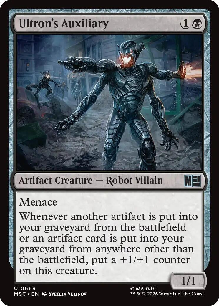 Image for Ultron's Auxiliary (669) (Foil) (Commander: Marvel Super Heroes) (MSC) - Magic: The Gathering
