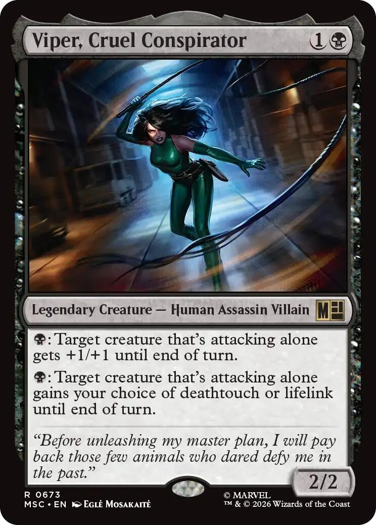 Image for Viper, Cruel Conspirator (673) (Foil) (Commander: Marvel Super Heroes) (MSC) - Magic: The Gathering
