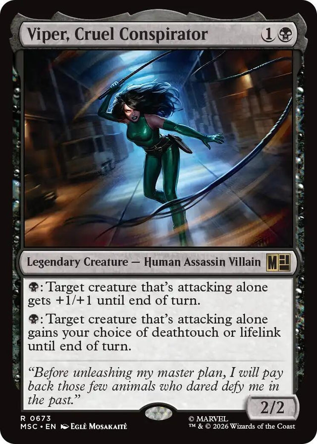 Image for Viper, Cruel Conspirator (673) (Foil) (Commander: Marvel Super Heroes) (MSC) - Magic: The Gathering